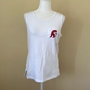 White USC tank top